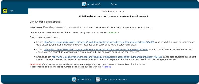 lien vers les acc�s